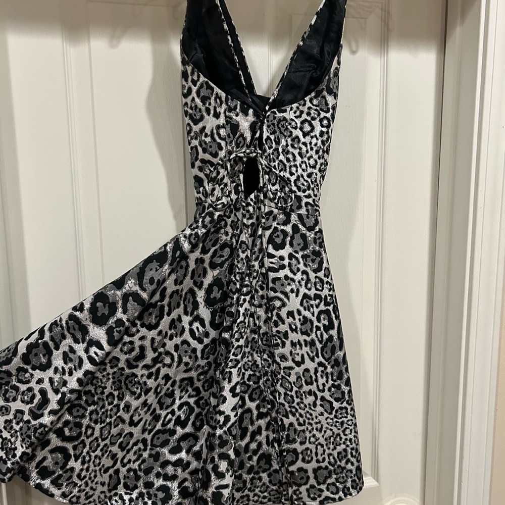 Leopard Print Dress with Black Accents